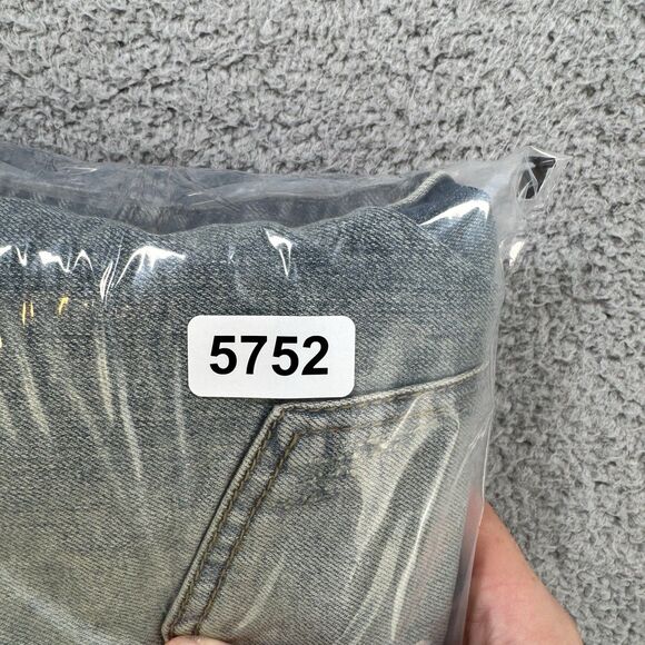 S VALABASAS Slim Straight Jeans Mens 40x30 Blue Denim Stretch Distressed - Picture 12 of 12